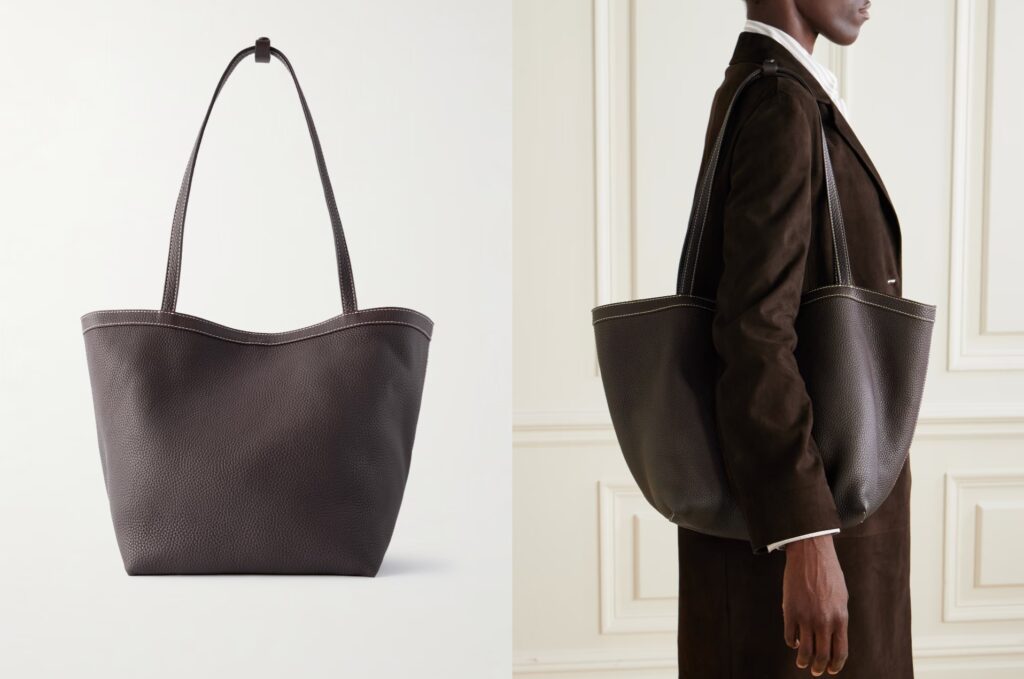 quiet luxury handbag structured leather tote