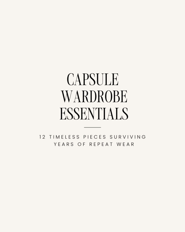 Capsule wardrobe essentials featuring 12 timeless pieces worth buying first for a minimalist capsule wardrobe in 2026
