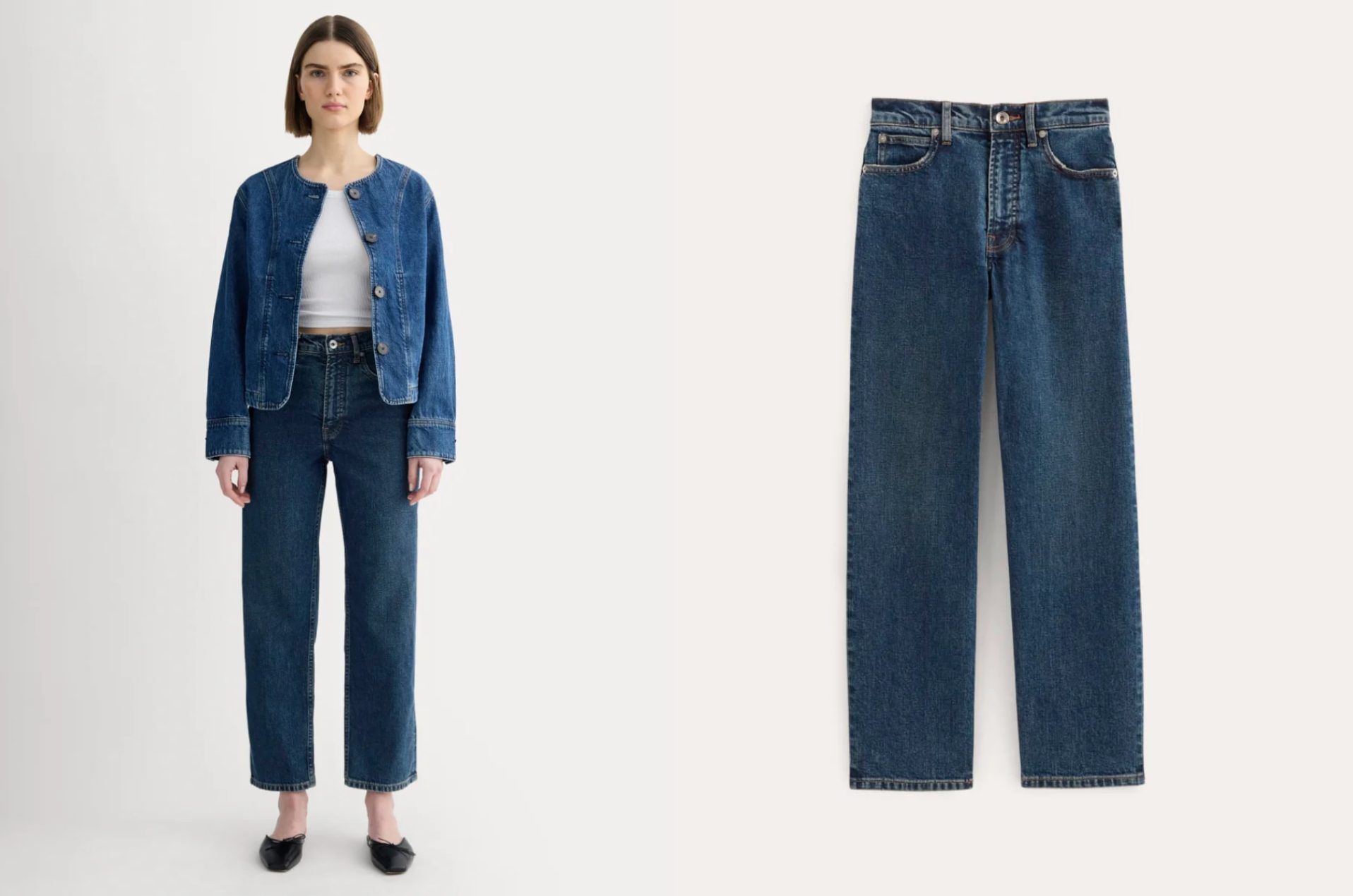 capsule wardrobe essentials dark denim women