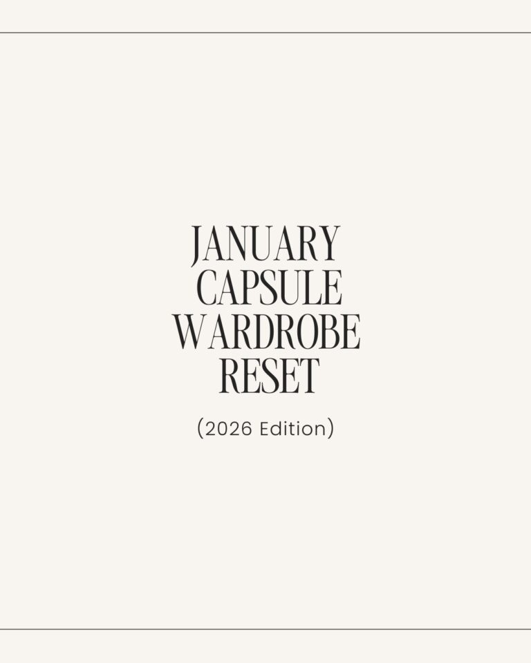 January capsule wardrobe reset 2026 minimalist title image