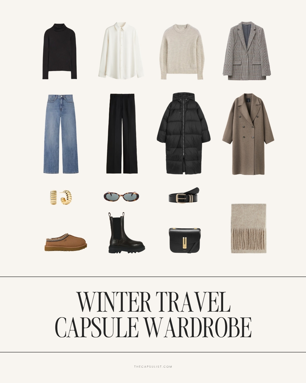 winter travel capsule wardrobe