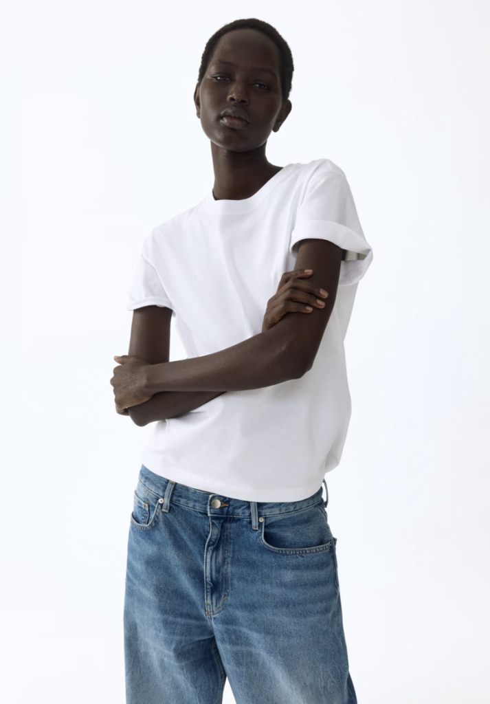 best white t-shirt for a capsule wardrobe H&M