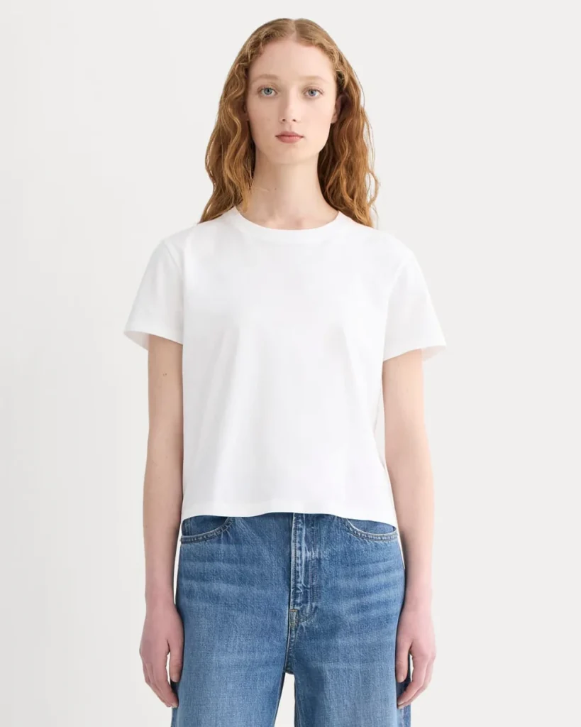 best white t-shirt for a capsule wardrobe everlane