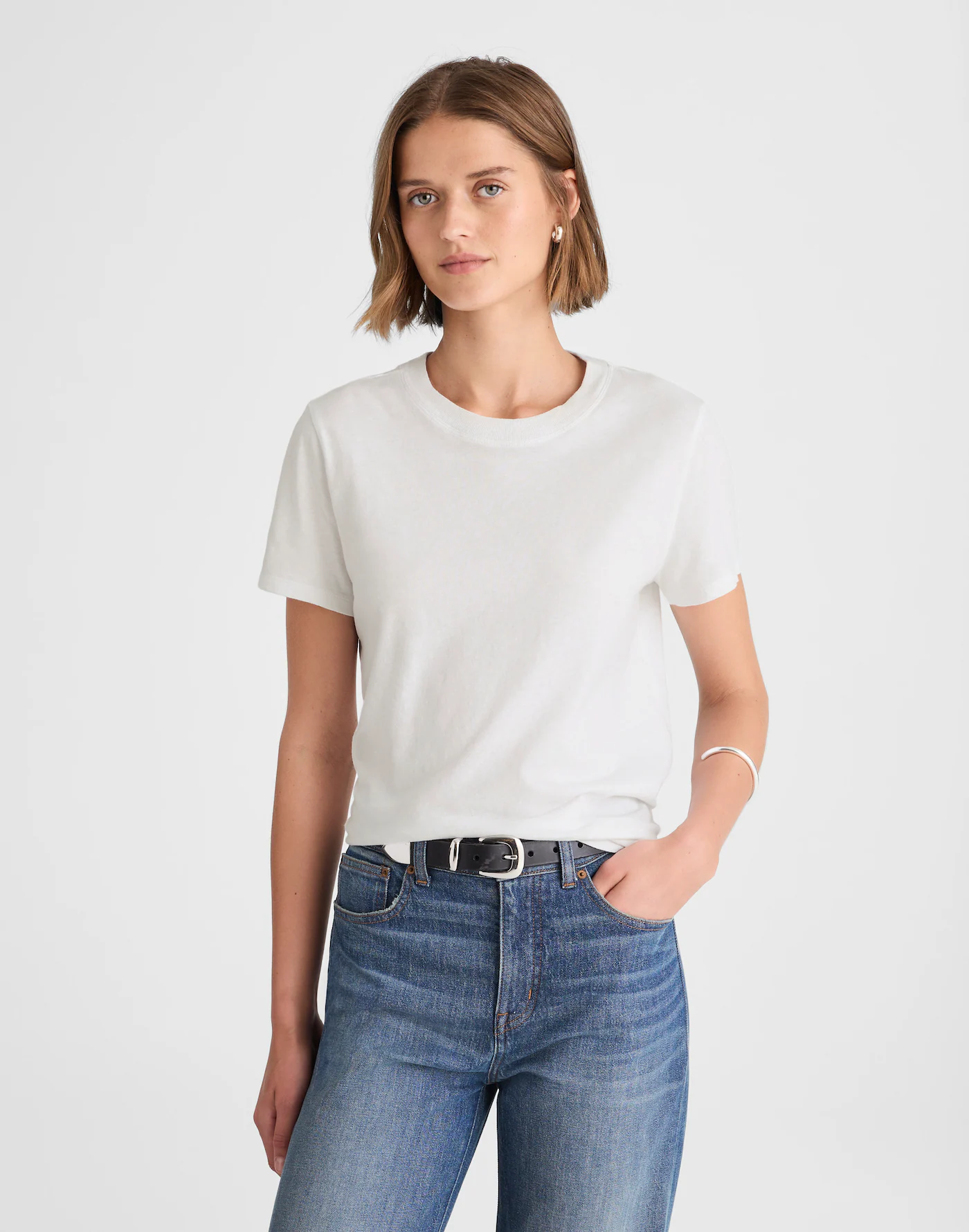 best white t-shirt for a capsule wardrobe Madewell