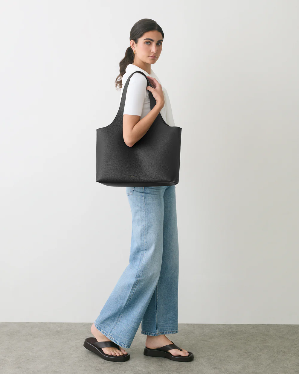 minimalist black handbags