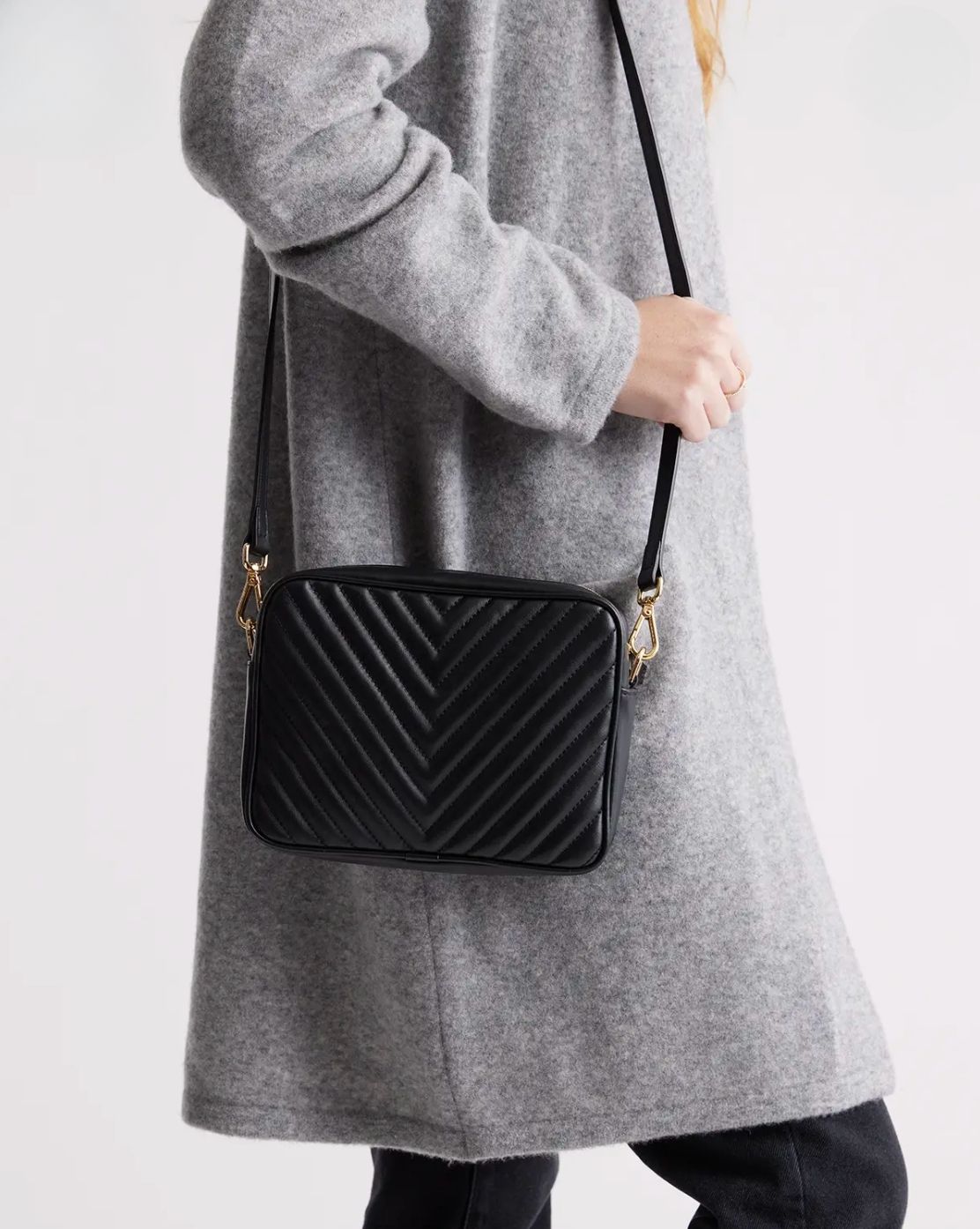 minimalist black handbags
