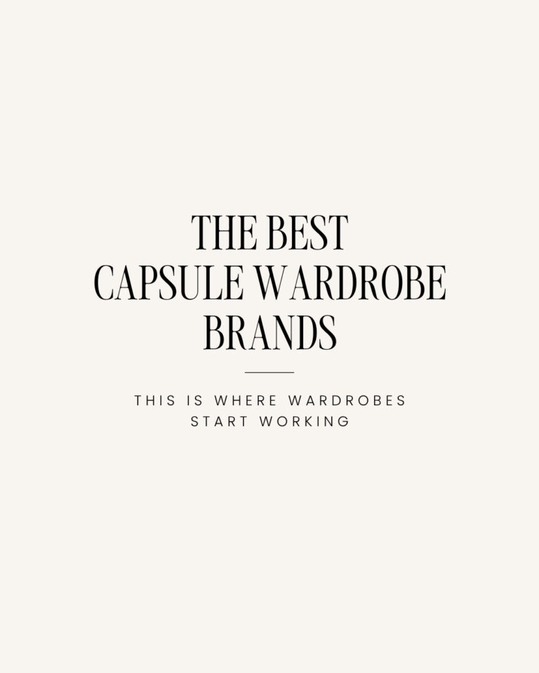 Best capsule wardrobe brands for women with timeless minimalist fashion essentials