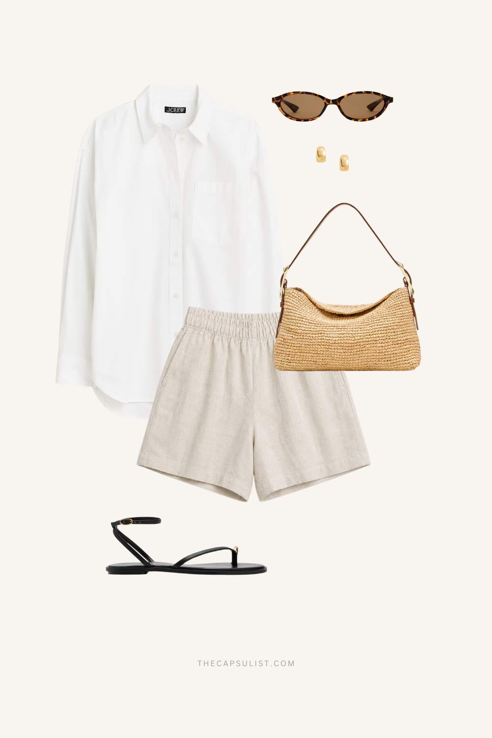 what to wear with linen shorts