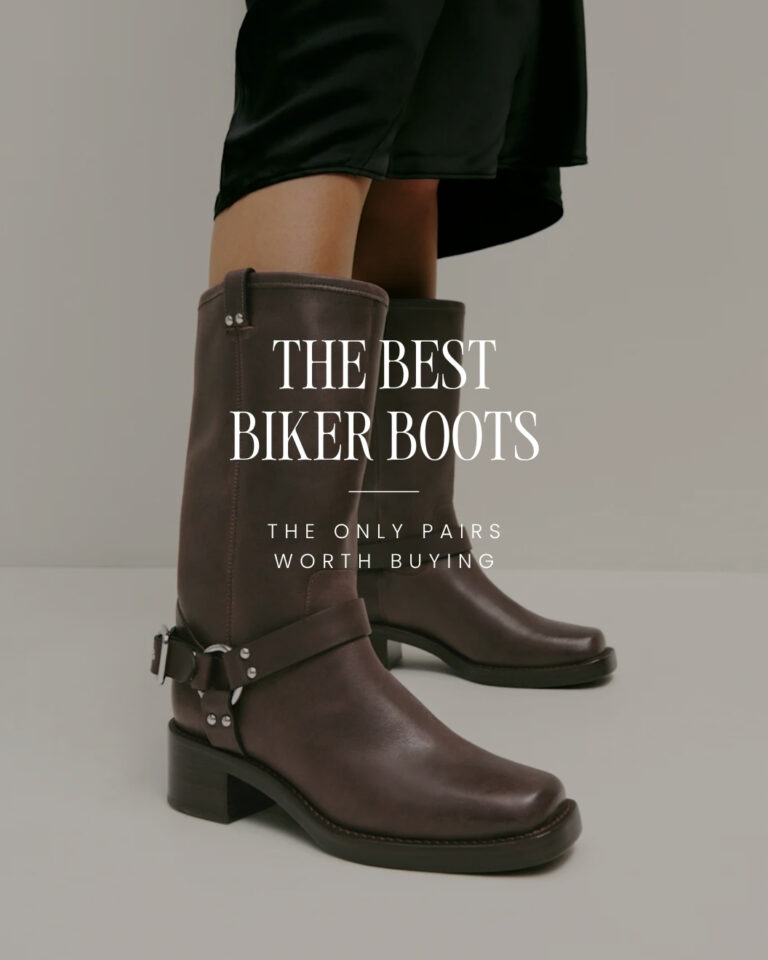 Brown leather biker boots for women with a tall shaft featured in our Best Biker Boots for Women (2026) guide.