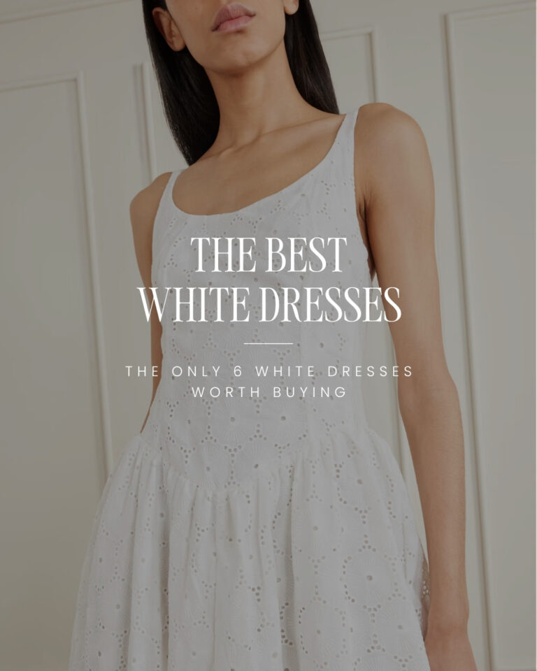 The best white dresses worth buying in 2026, including timeless white midi, mini, linen, maxi, and luxury dresses for a capsule wardrobe.