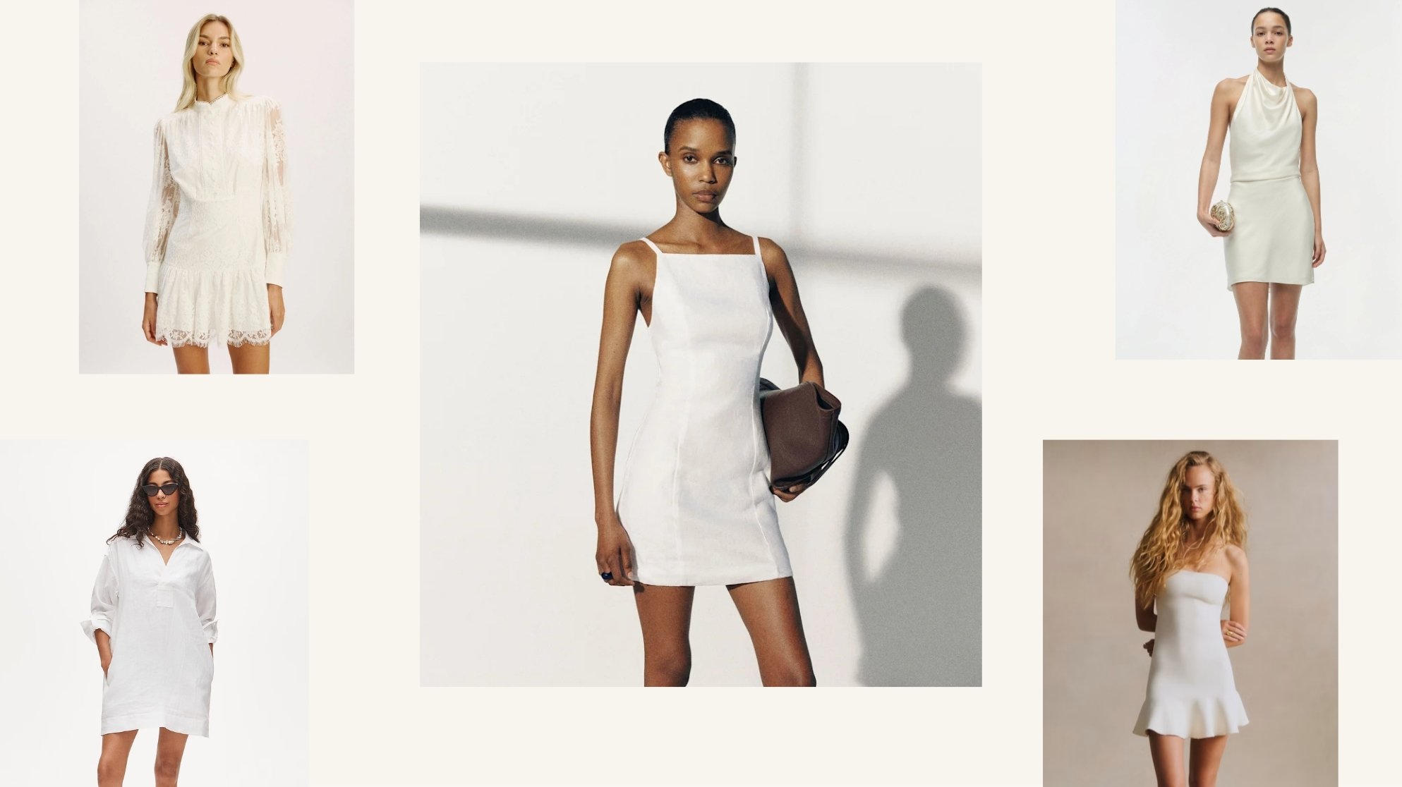 best white mini dresses